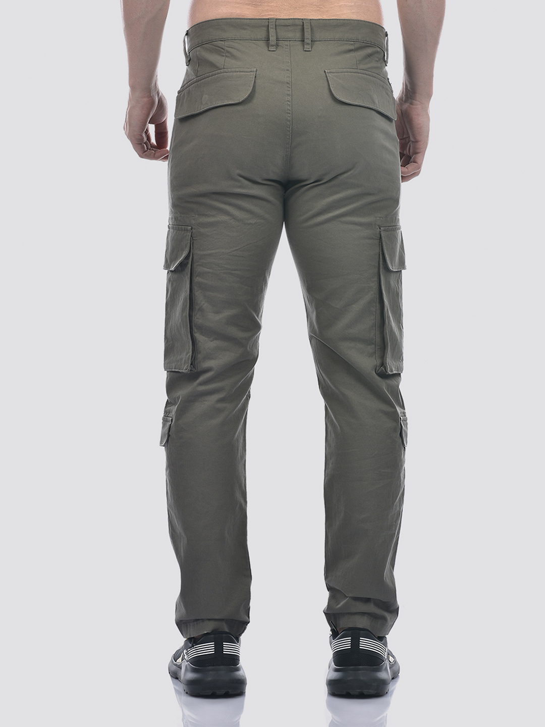 Numero Uno Men's Regular Fit Solid Dark Green Olive Pants